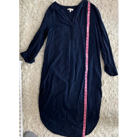 Alex & Lili Women's Size S Navy Hi-Low T Roll Tab Sleeve Shirt Dress #0271 - Picture 15 of 16